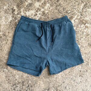 Corduroy Shorts - Denim Blue